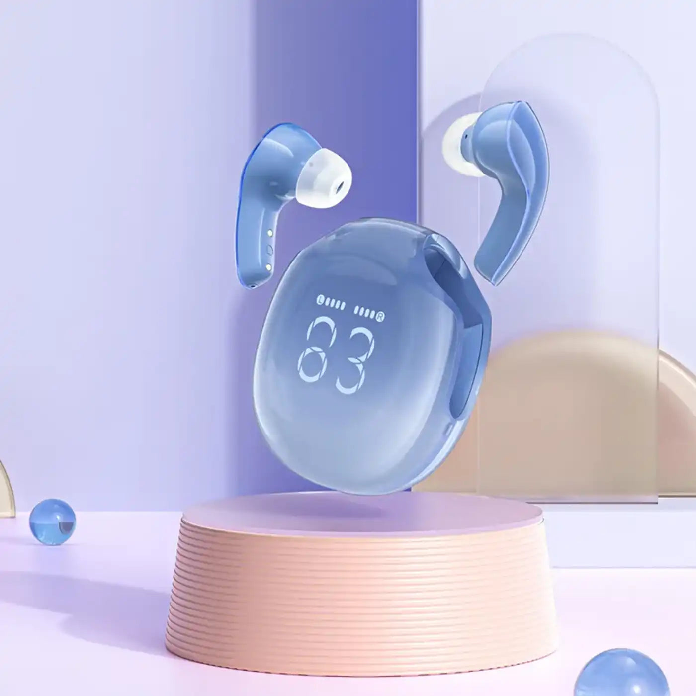 Acefast Headphones Earphones TWS T9, Bluetooth 5.3, IPX4 (Glacier Blue)