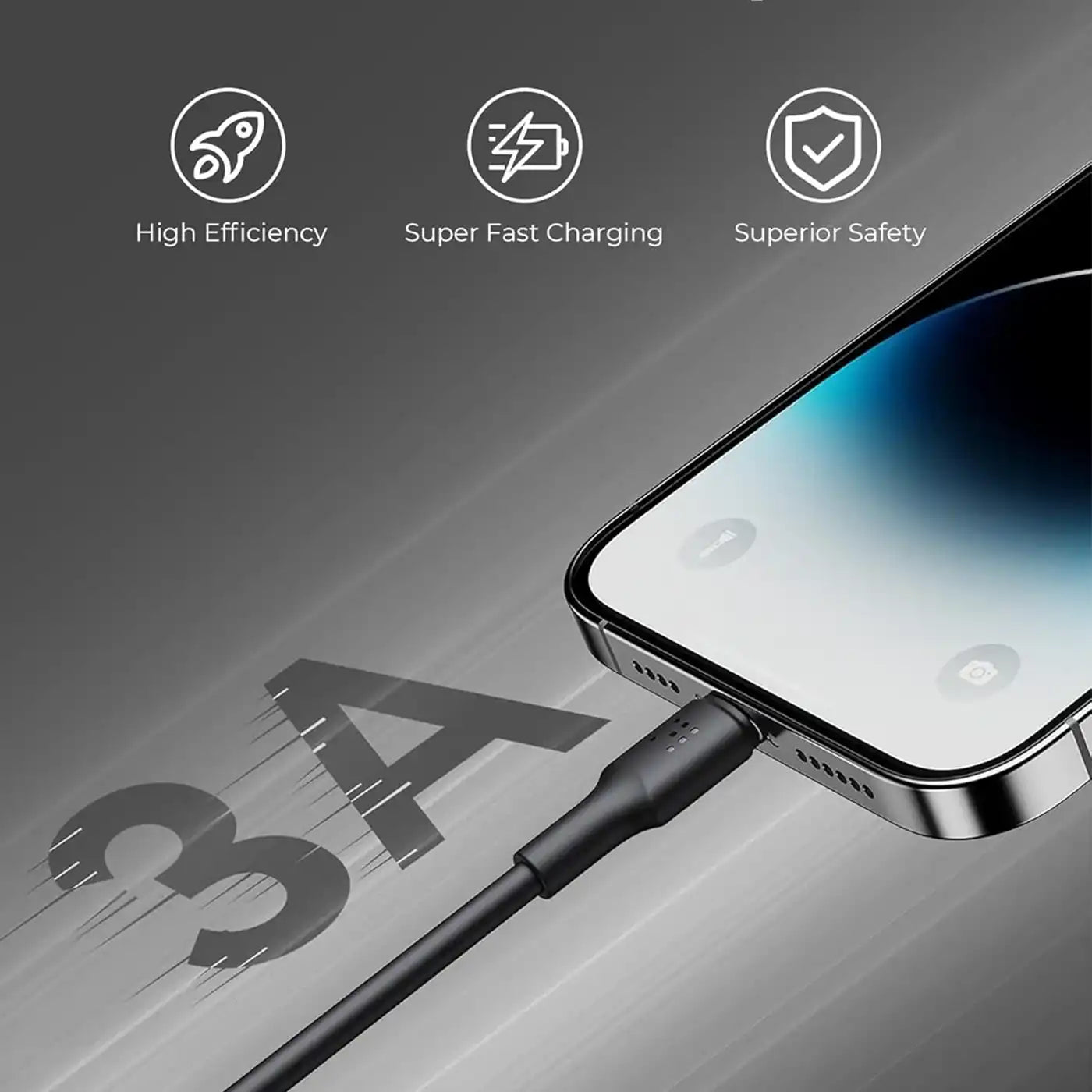 Voltme Powerlink EDC Series Type-C To Lightning Cable - 30W PD  1.2M - Black