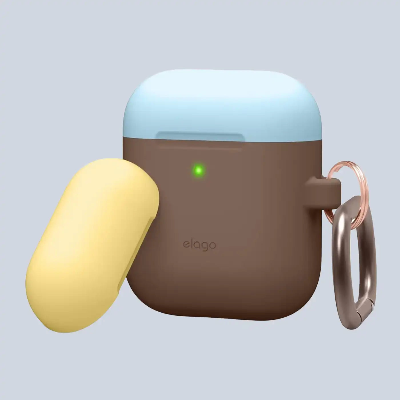 ⁦Elago AirPods Duo Hang Case - Dark Brown⁩