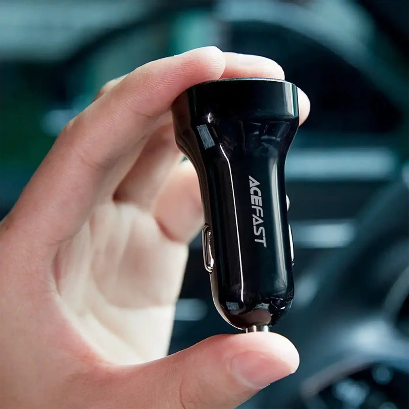 Acefast B4 digital display 66W(USB-C+USB-A) dual port car charger