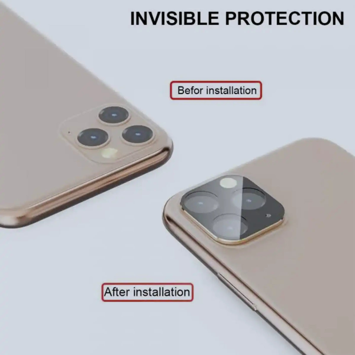 ⁦Grip2u Camera Lens Screen Protector for iPhone 11 Pro/11 Pro Max (Gold)⁩