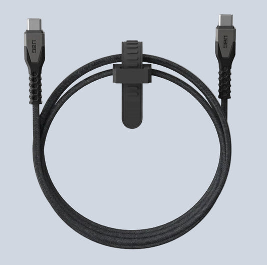 UAG USBC-USBC 1 5m Rugged Kevlar Cable Black Grey product photo