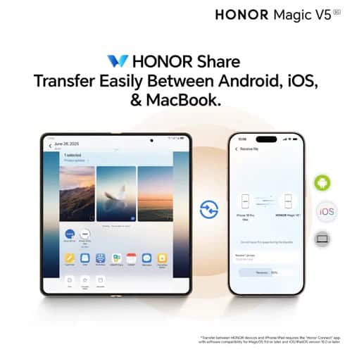 Honor Magic V5 5G - Phone 7 95" 512GB - Reddish Brown product photo