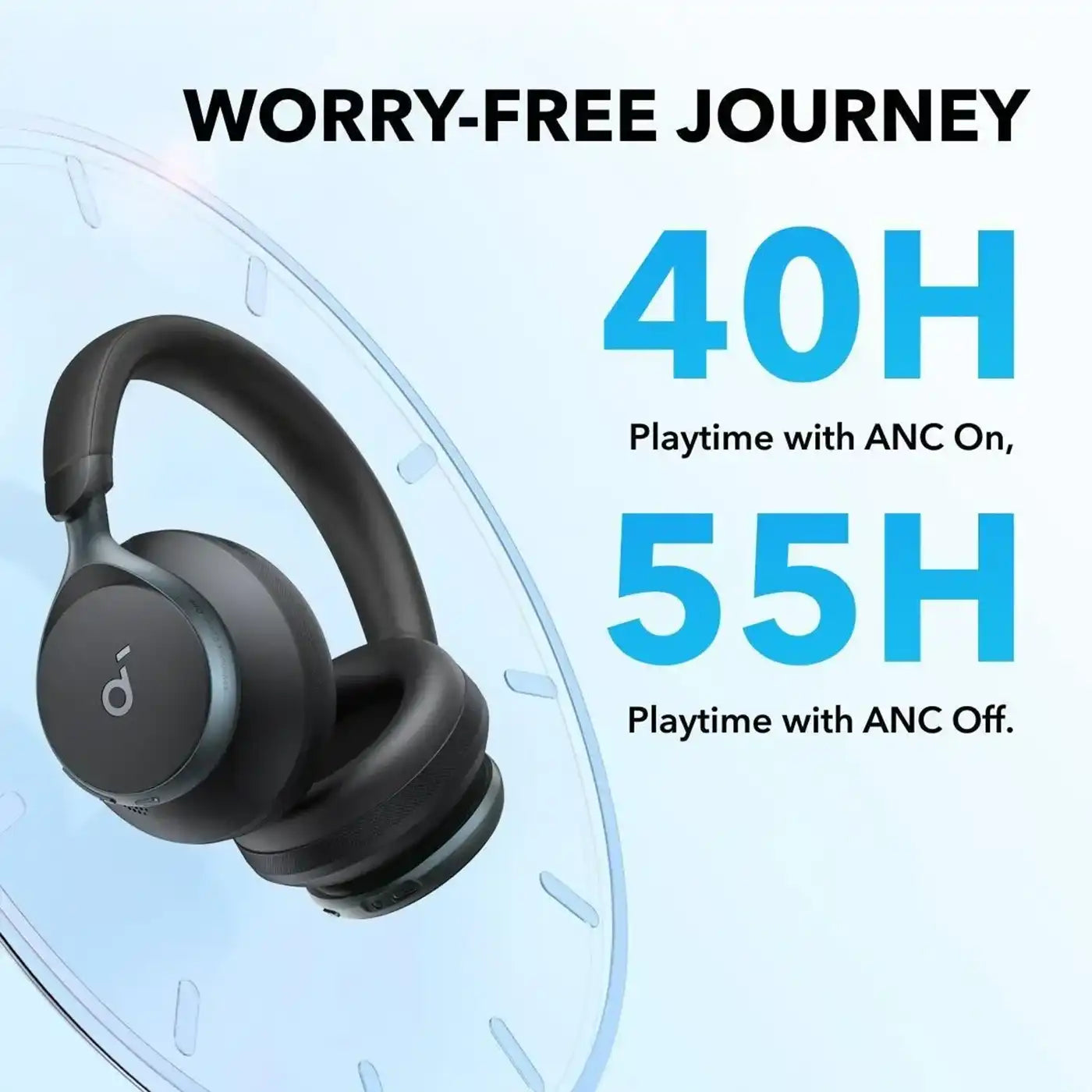 Anker Soundcore ONE SPACE Noise Cancelling Headphones-Black