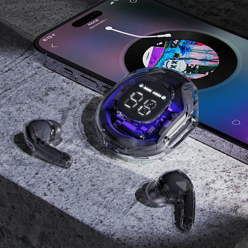 ⁦Acefast Headphones TWS T8 Earphones⁩, ⁦Bluetooth 5.3⁩, ⁦IPX4 (⁩أسود)