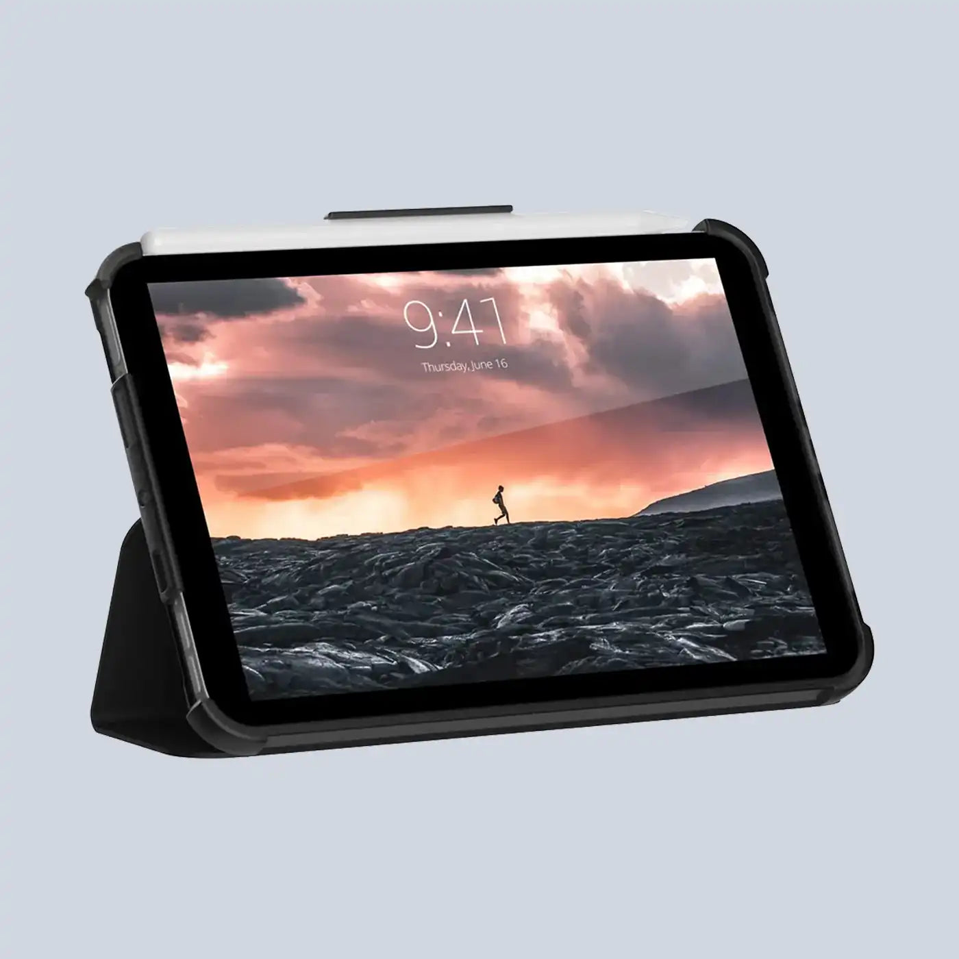 ⁦UAG APPLE IPAD MINI 6 / 6TH GEN PLYO CASE - BLACK & ICE⁩