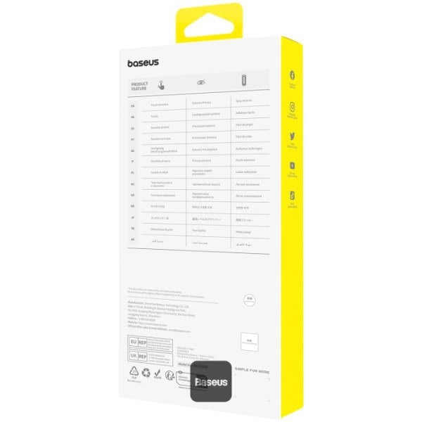 Baseus iPhone 16 Pro Max Sapphire Series Screen Protector - Privacy