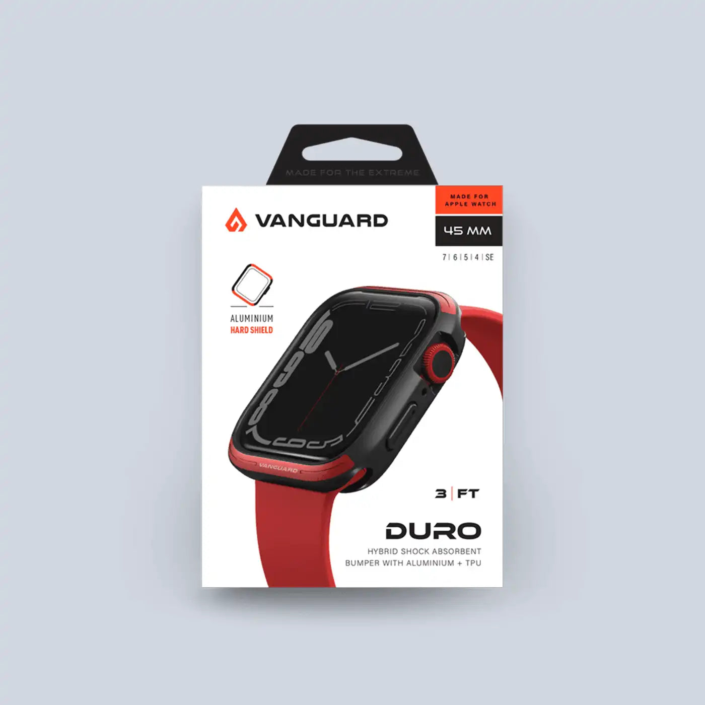 ⁦Vanguard Duro Case for Apple Watch 45mm - Red⁩