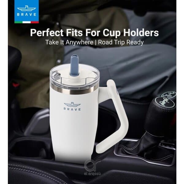 Brave Temp Guard Vacuum Insulated Travel Mug 950ml - White product photo