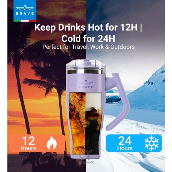 Brave Temp Guard Vacuum Insulated Travel Mug 950ml - Lilac product image