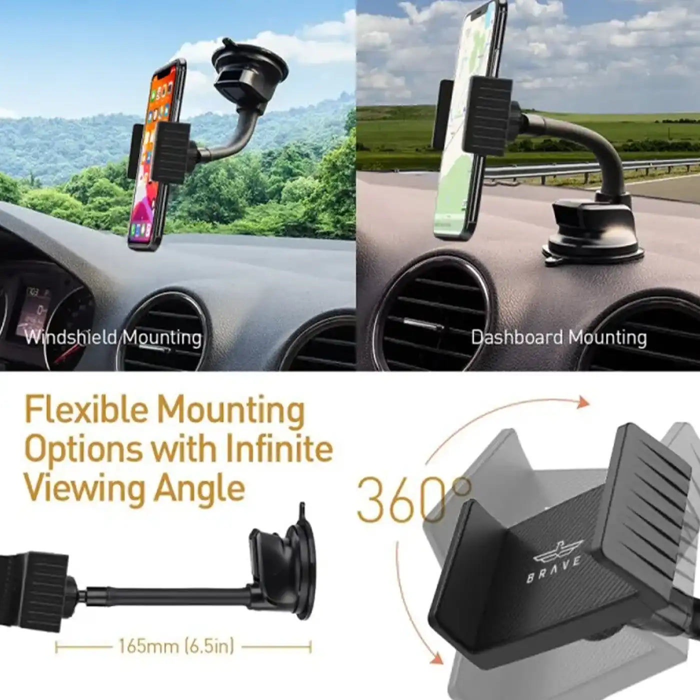 ⁦Brave Universal Car Free Mount⁩
