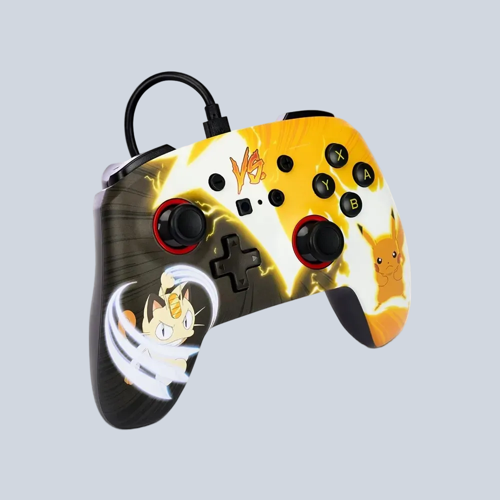 Powera Enhanced Wired Controller for Nintendo Switch - Pokémon Pikachu Vs Meowth