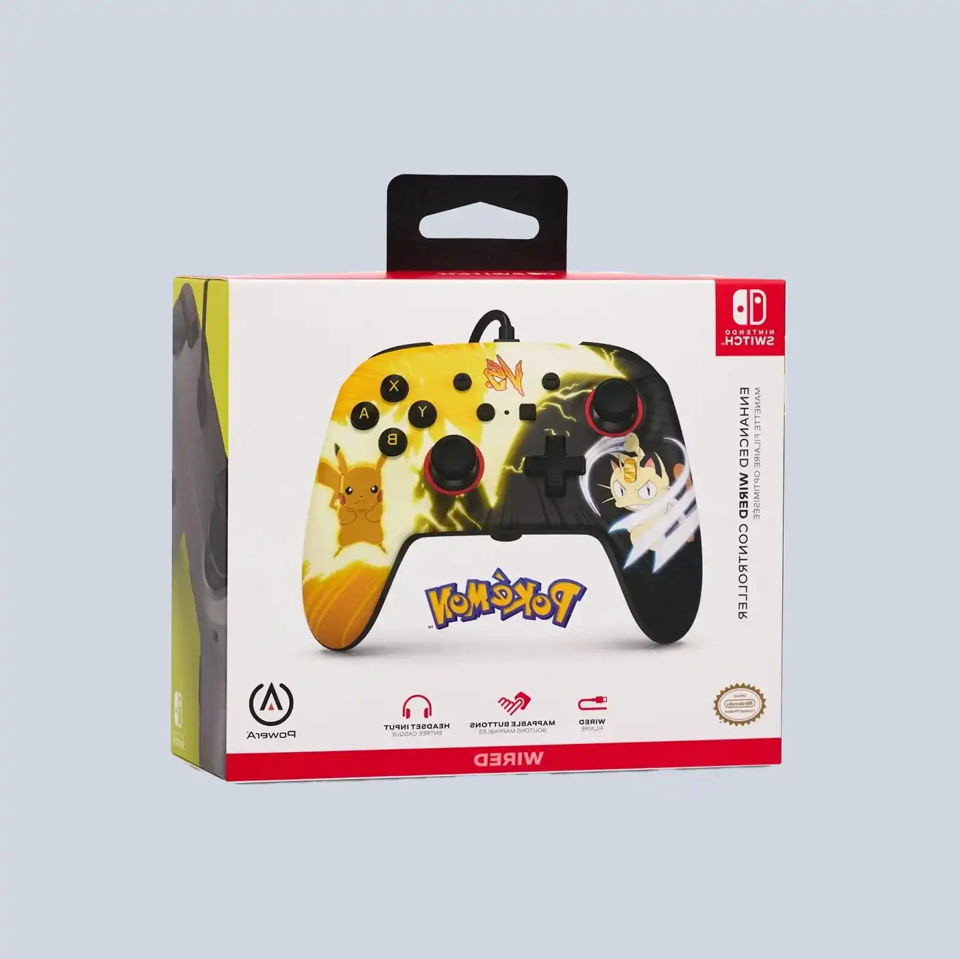 Powera Enhanced Wired Controller for Nintendo Switch - Pokémon Pikachu Vs Meowth