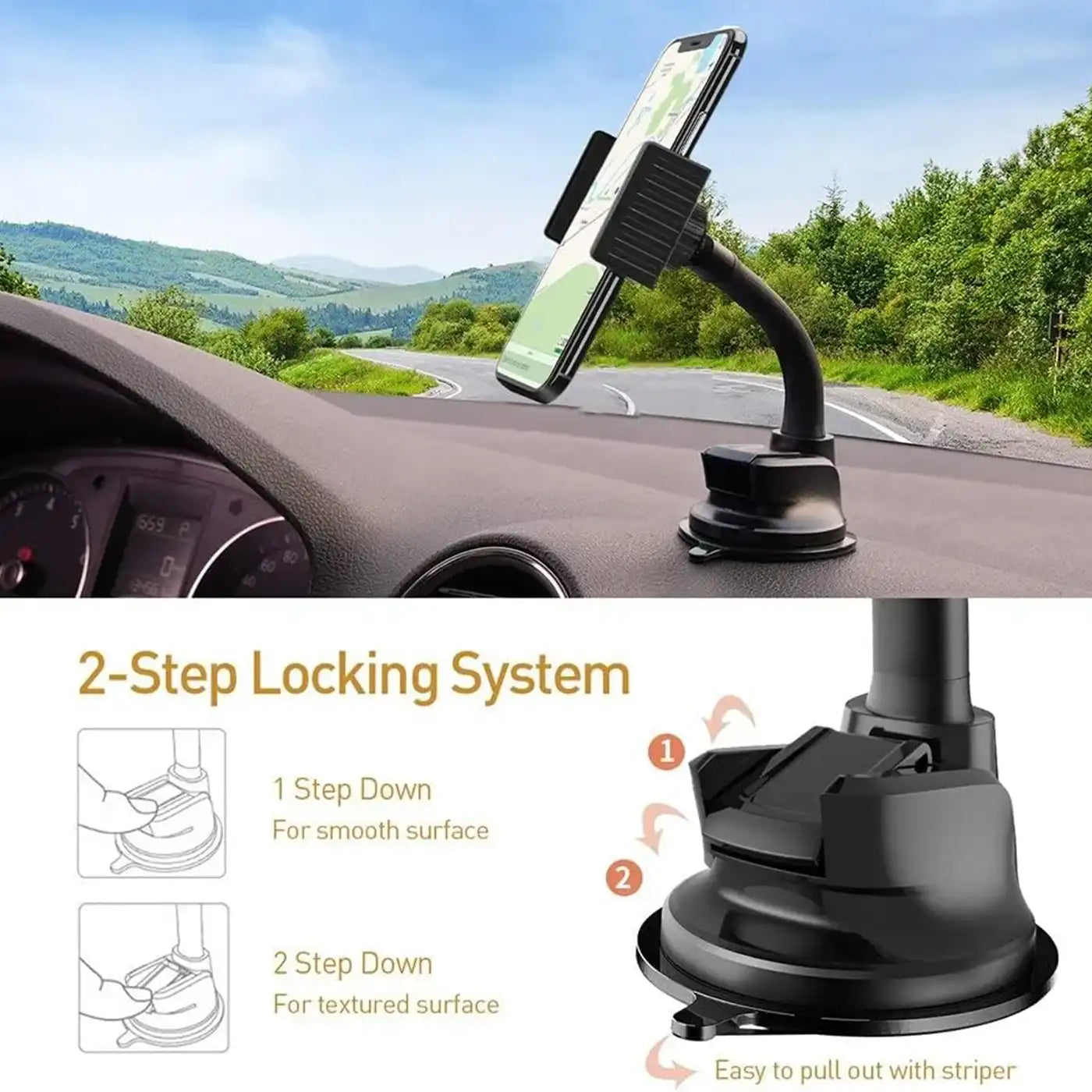 ⁦Brave Universal Car Free Mount⁩