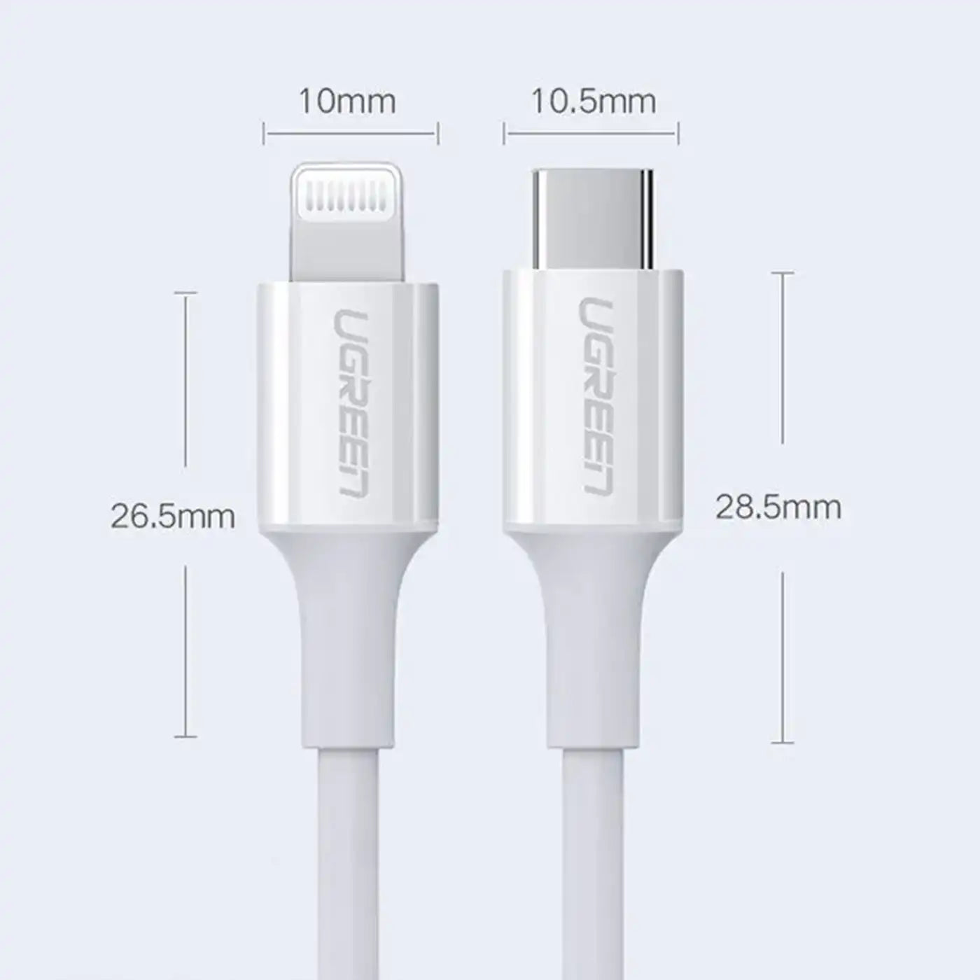 Ugreen cable MFi USB Type C cable - Lightning 3A 1.5 m white (US171)