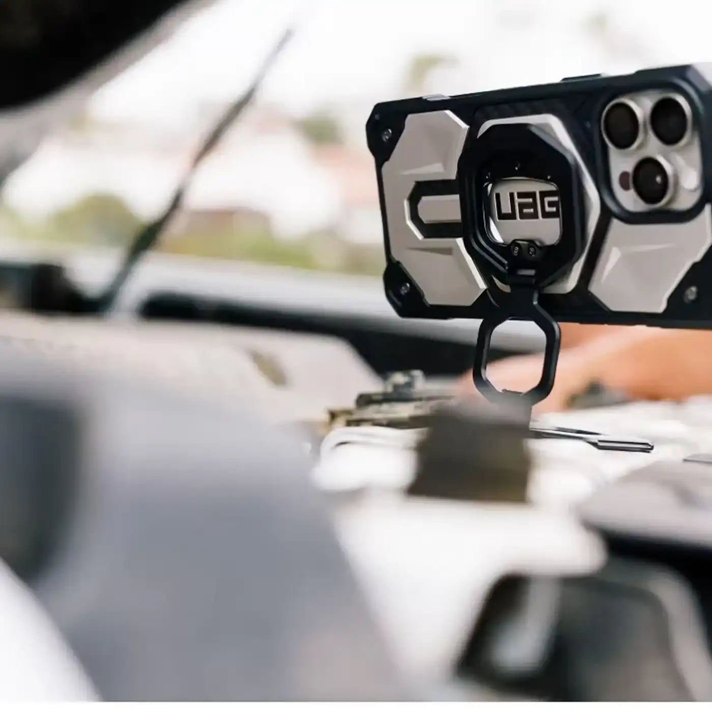 UAG Magnetic Phone Grip & Stand with Built-in Bottle Opener - Gunmetal