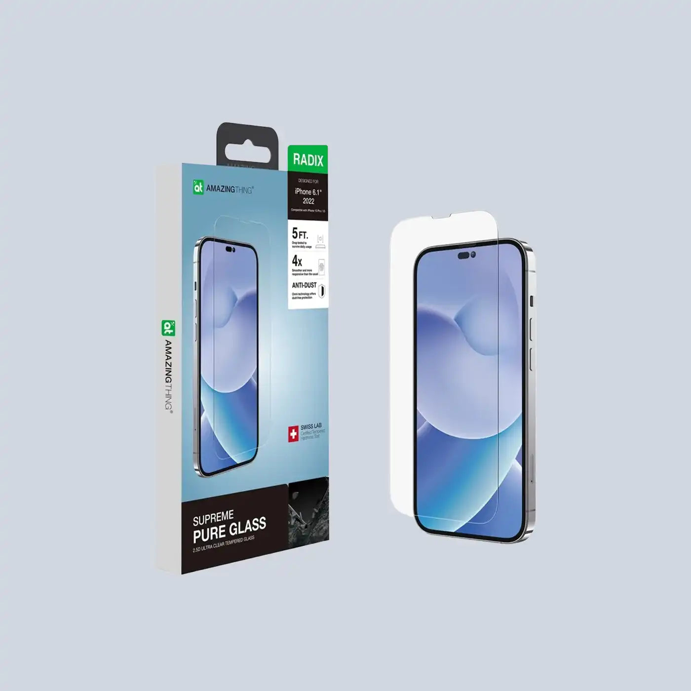AmazingThing  14 pro max 6.7” 2.5d pure glass with sleeve packaging clear