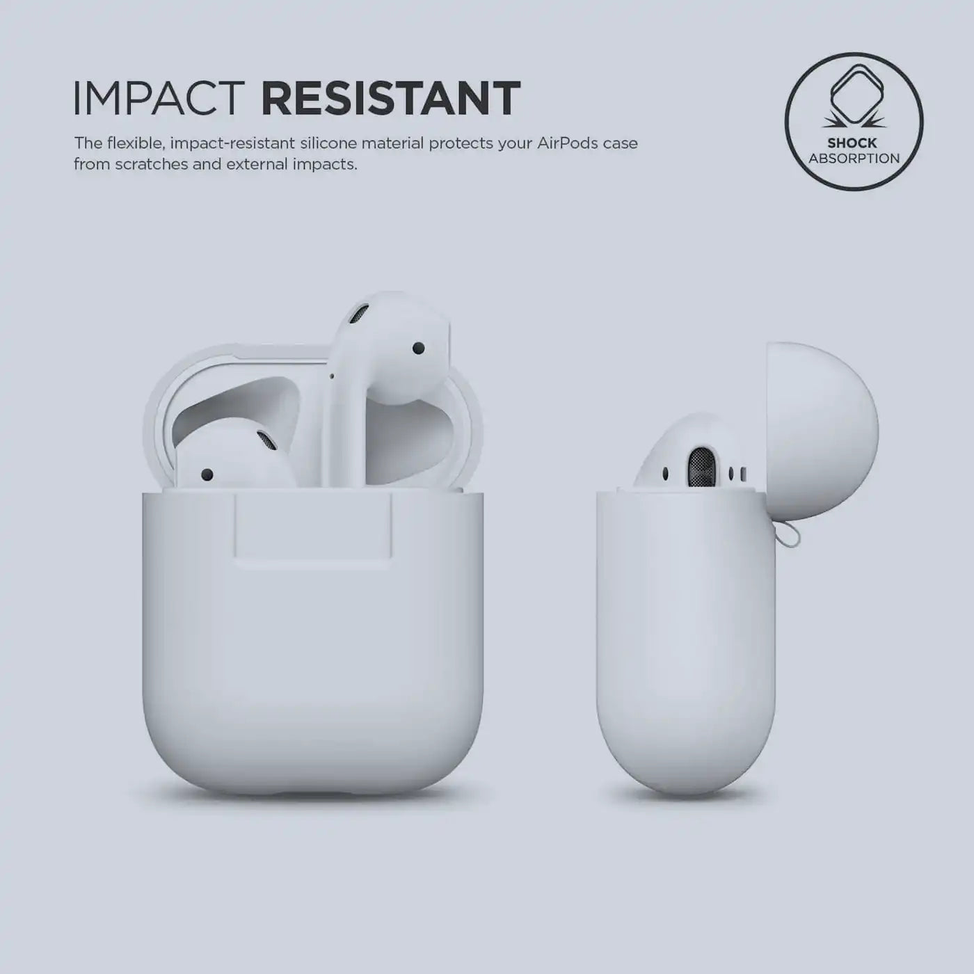 حافظة ⁦Elago Airpods⁩ سيليكون ⁦Nightglow Blue⁩