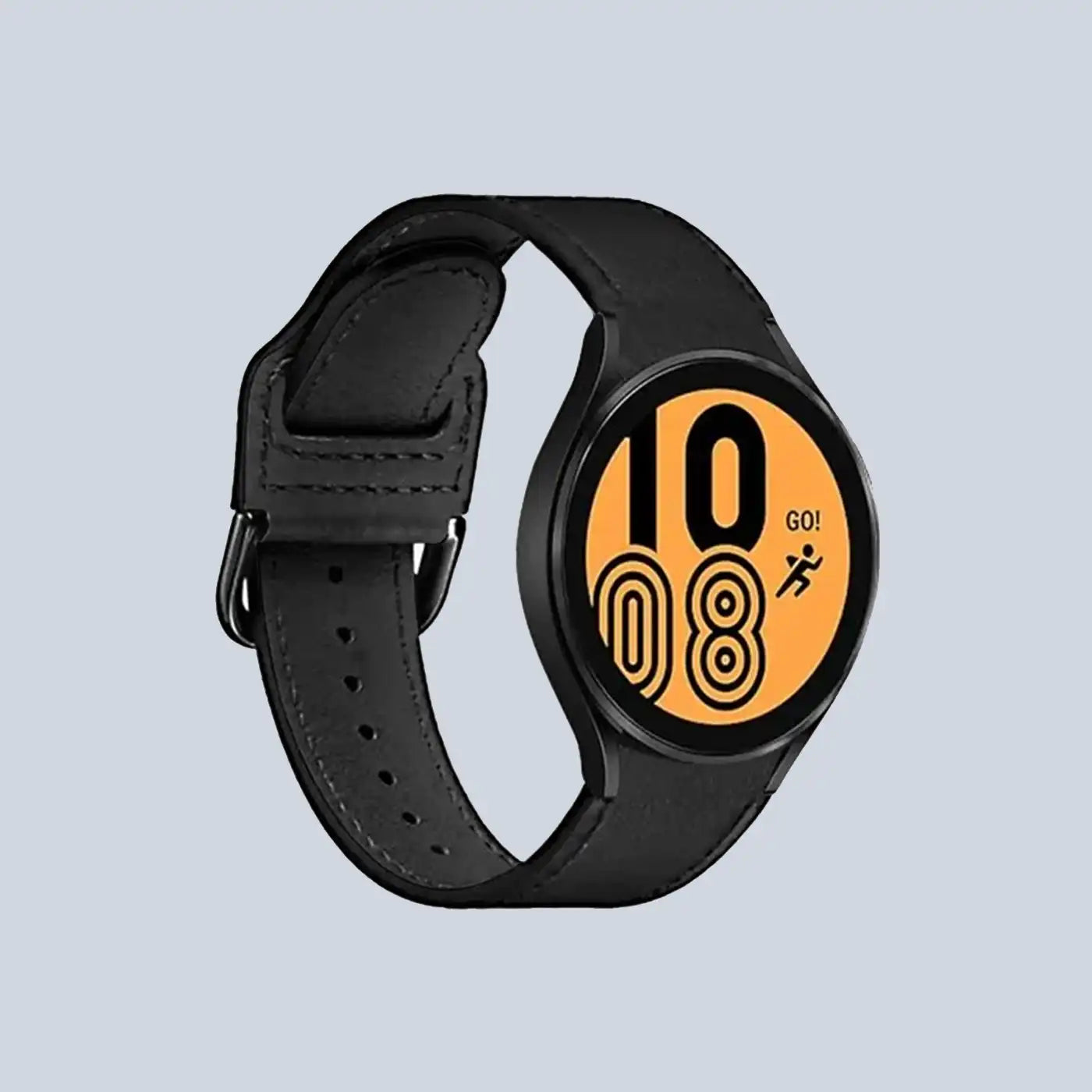 حزام جلد ⁦Puro Galaxy Watch4/4 Classic -⁩ أسود
