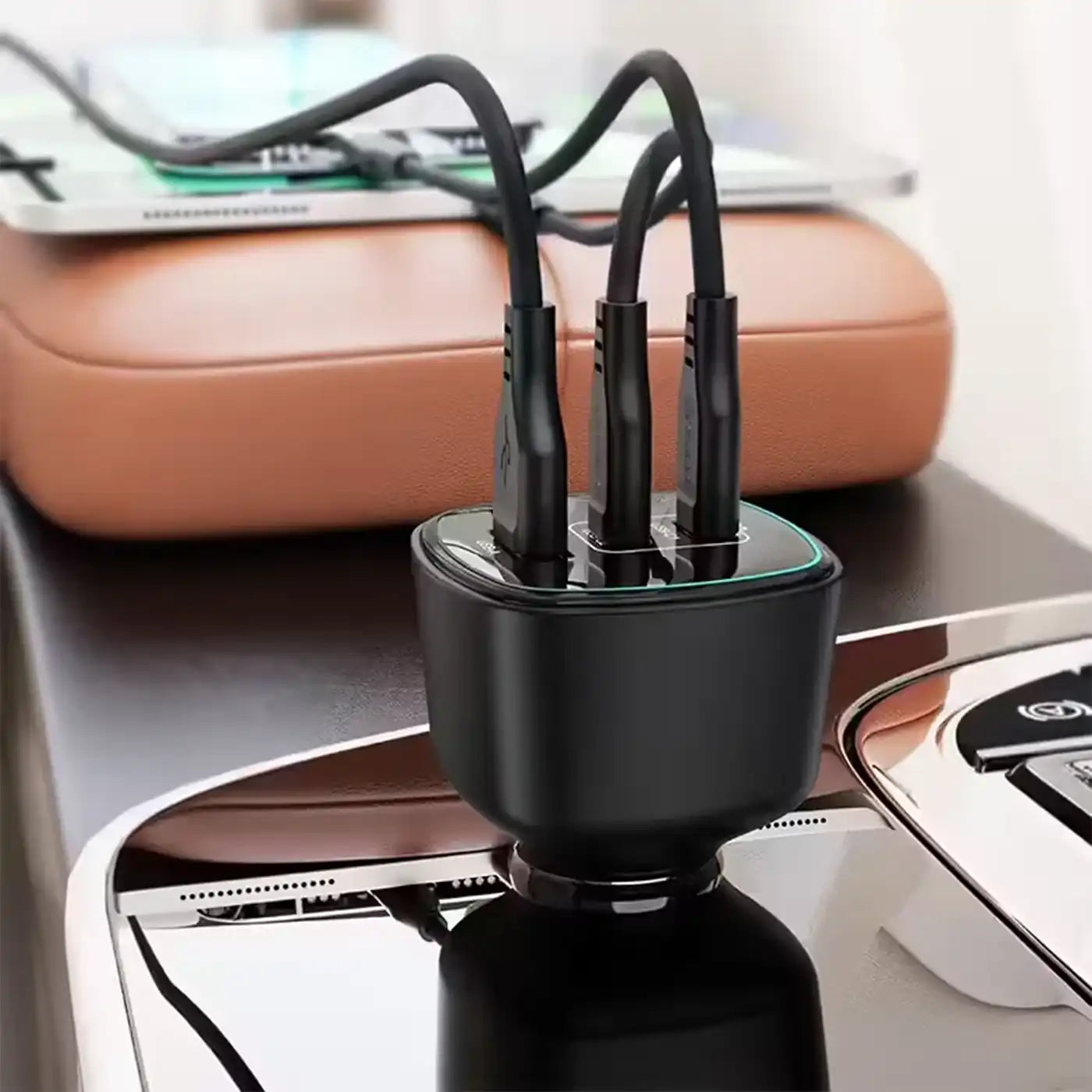 شاحن سيارة ⁦Acefast Fast Charge B18 200W (2xUSB-C + 1xUSB-A)⁩