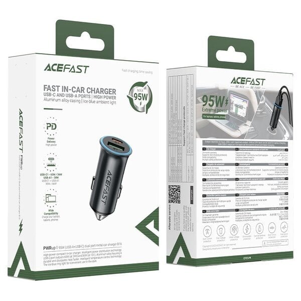 Acefast Fast Charge Car Charger B16 95W product photo
