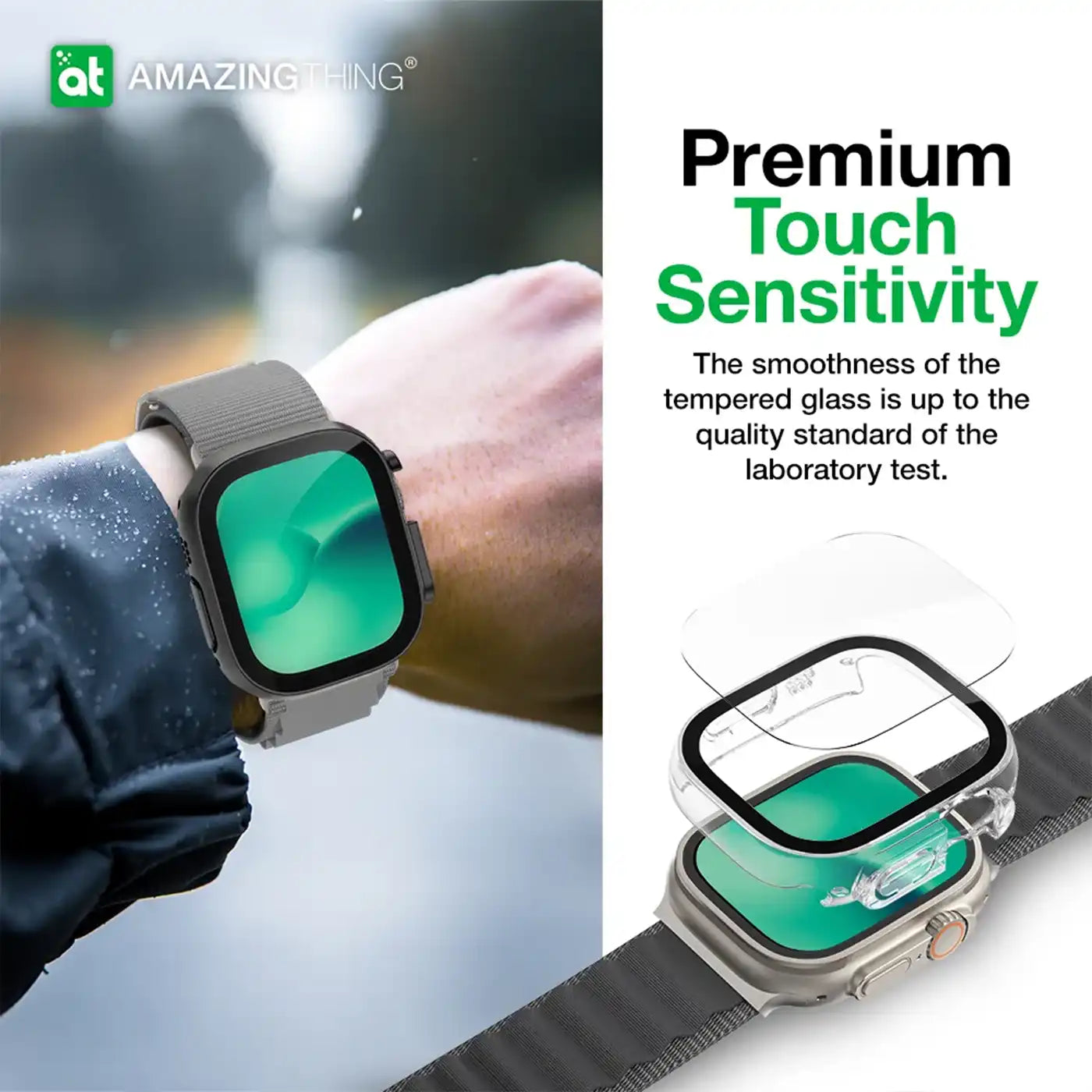 ⁦AmazingThing Apple Watch Ultra Full Glass Case⁩