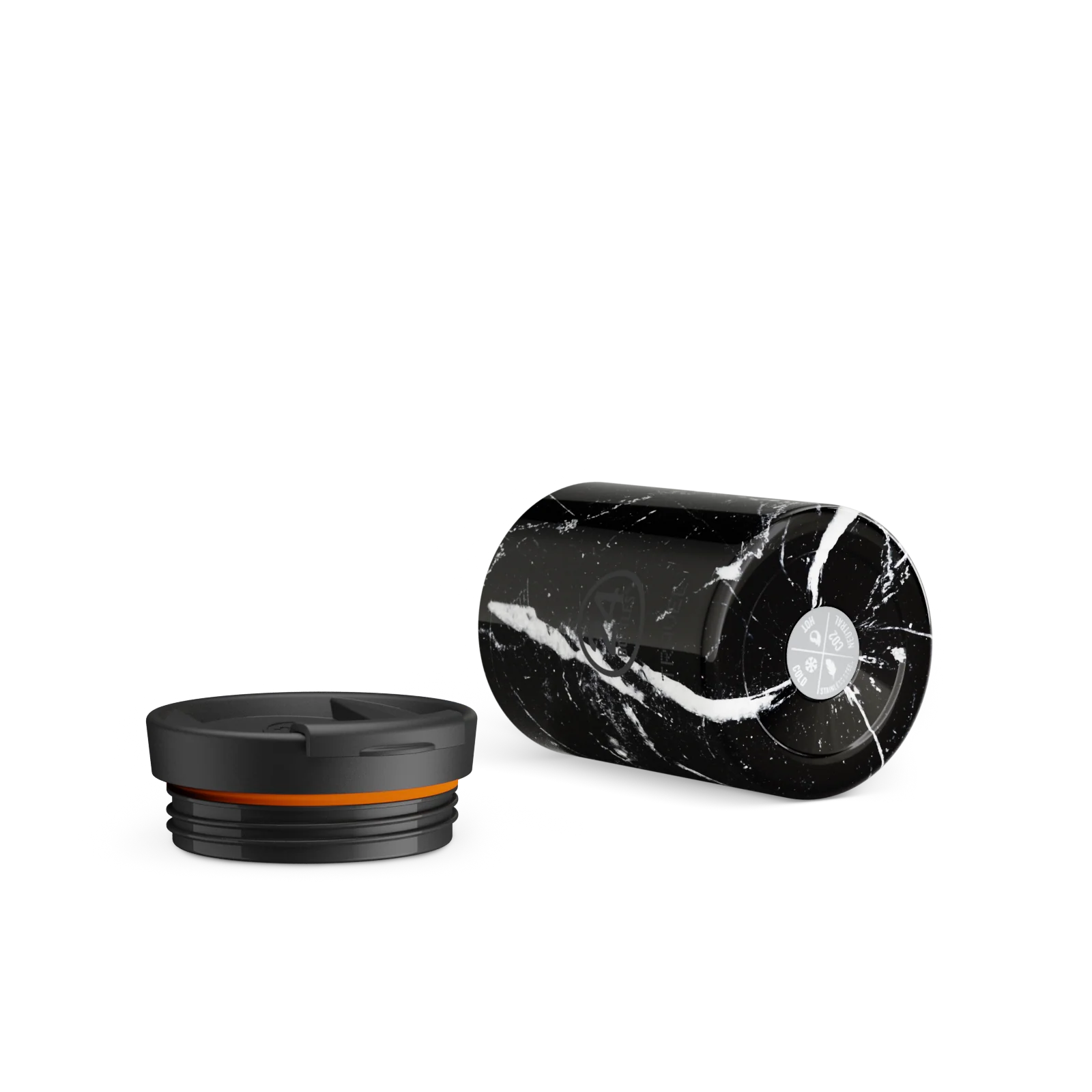 24bottles Travel Tumbler 350ML Black Marble product photo