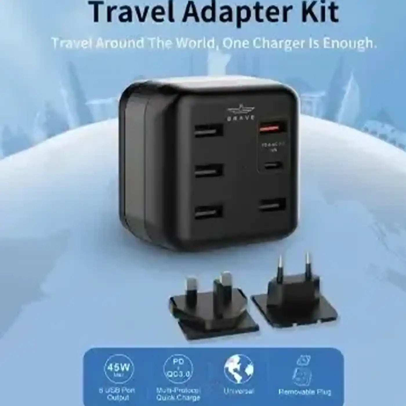 ⁦Brave 6 Ports Smart Power Adapter⁩