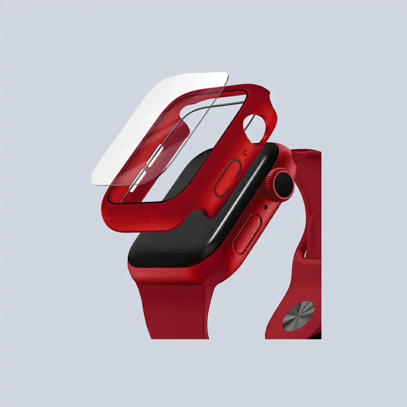 واقي شاشة ⁦Uniq Nautic⁩ لساعة ⁦Apple Watch Series 6 40mm -⁩ أحمر