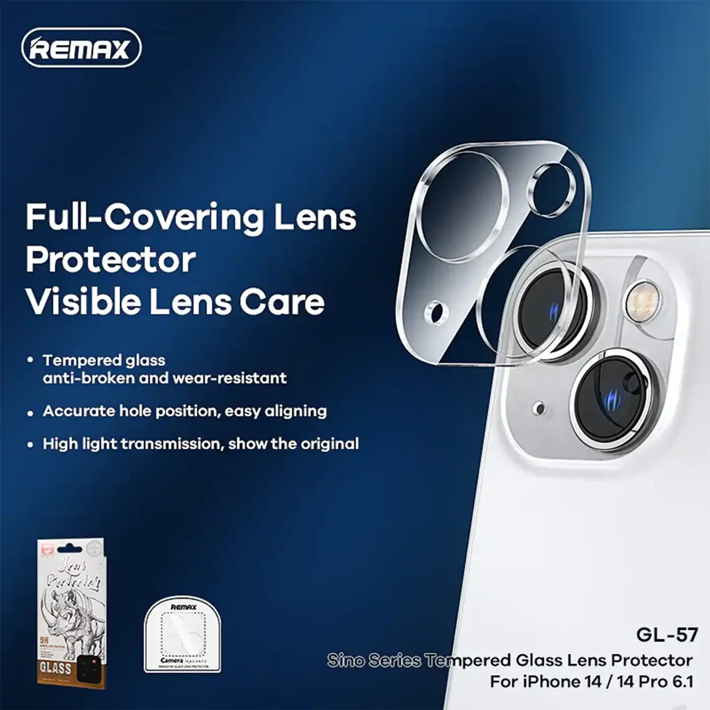 Remax iPhone 14/ 14 plus Gl-57 Sino Series Glass Lens Protector