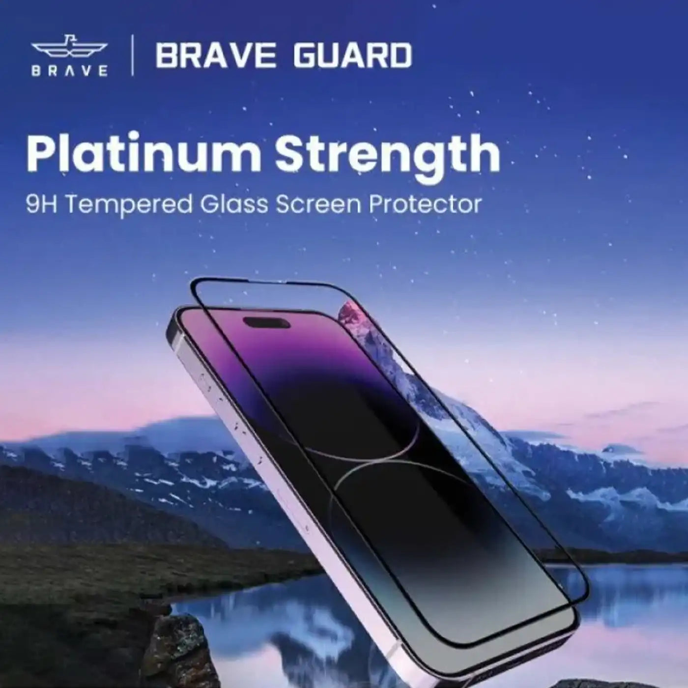 حماية شاشة ⁦Brave⁩ الواضحة لجهاز ⁦iPhone 14 Pro Max⁩، حماية من الصدمات والخدوش