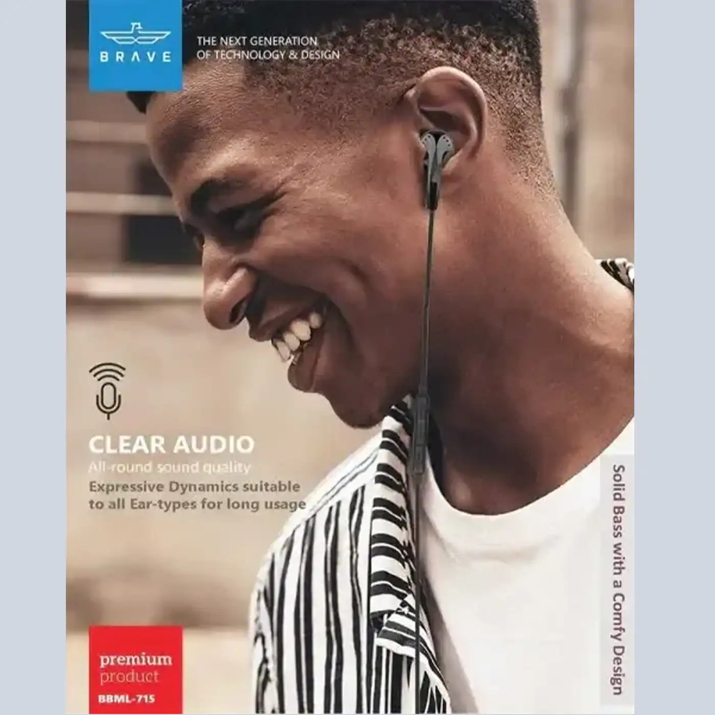 ⁦Brave Mono Earphone Lightning⁩