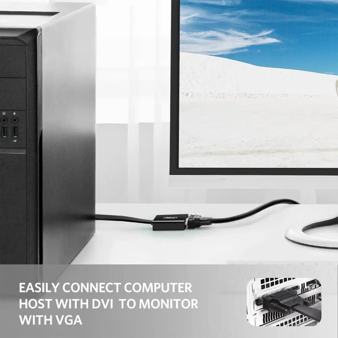 ⁦Ugreen DVI-D 24+1 to VGA Flat Cable⁩