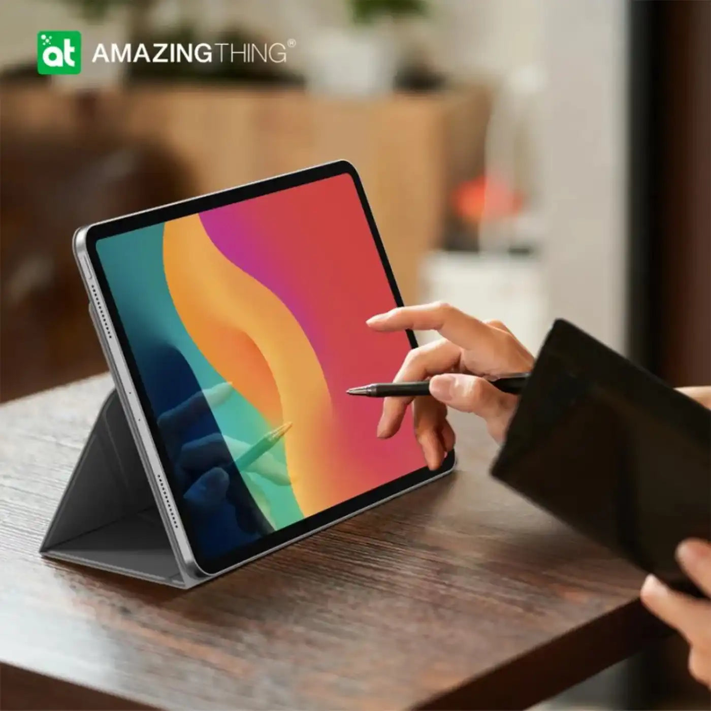 ⁦AmazingThing Matte Pro Mag Folio⁩ لـ ⁦iPad Pro 12.9⁩'' ⁦2024⁩ باللون الأزرق