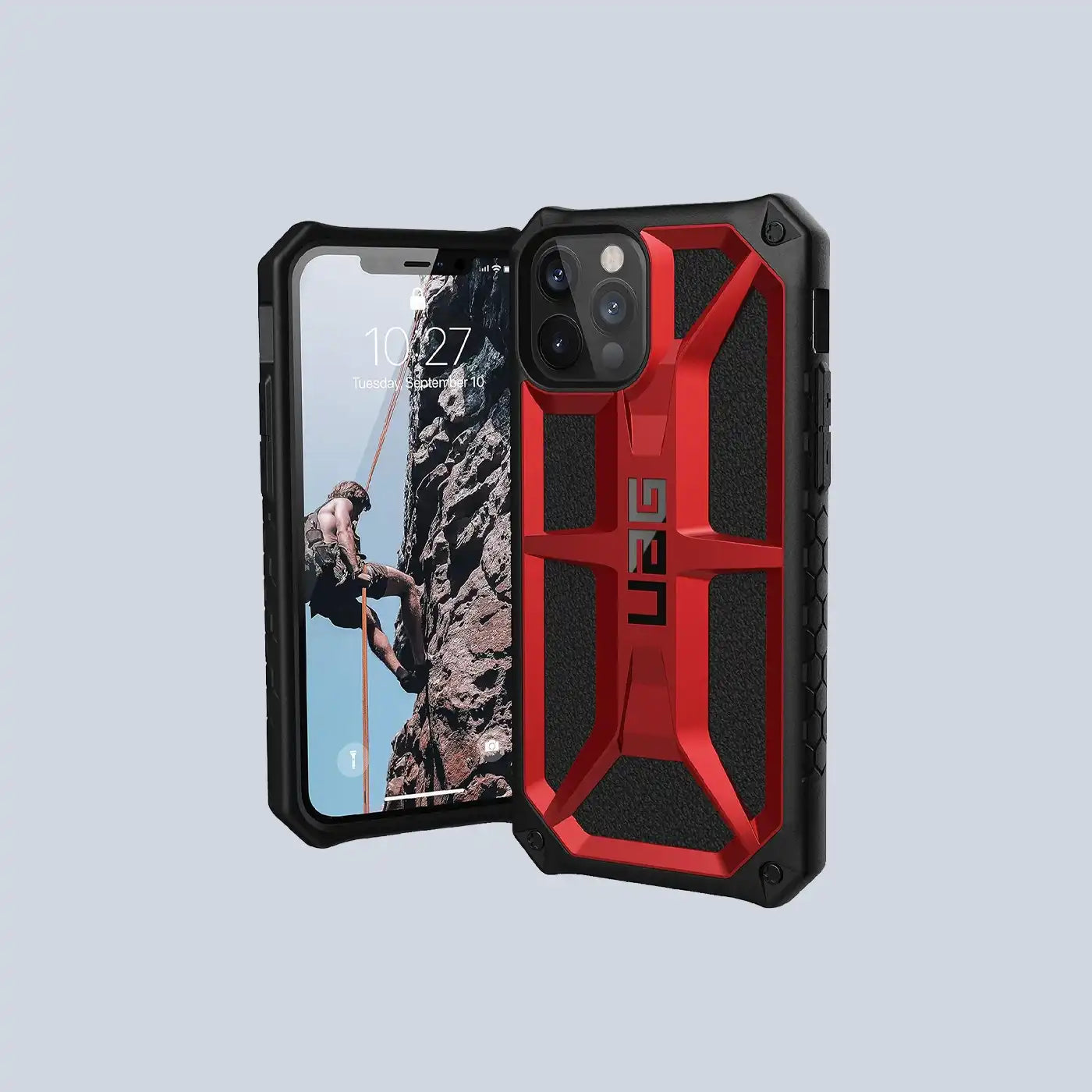⁦UAG Monarch⁩ لآيفون ⁦12⁩ برو ماكس (قرمزي وأسود)