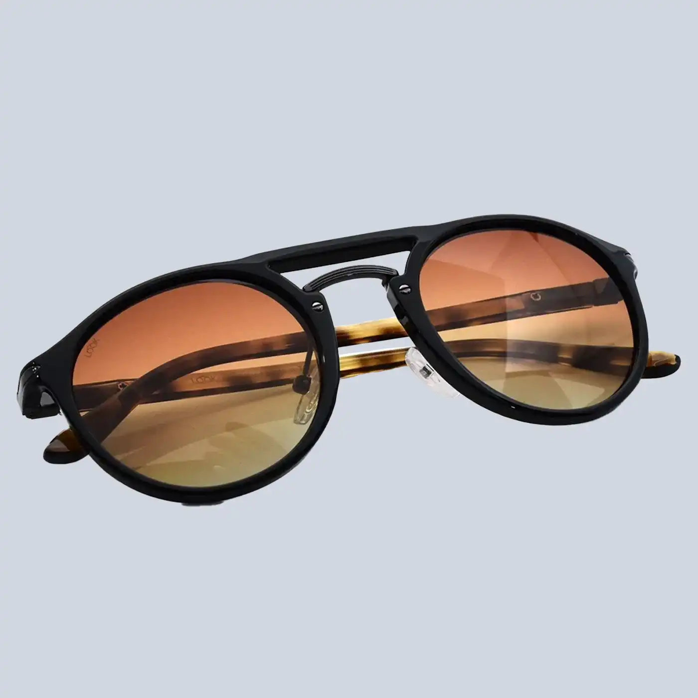Looklight Sunglasses Scott Black Amber  Brown Degrade