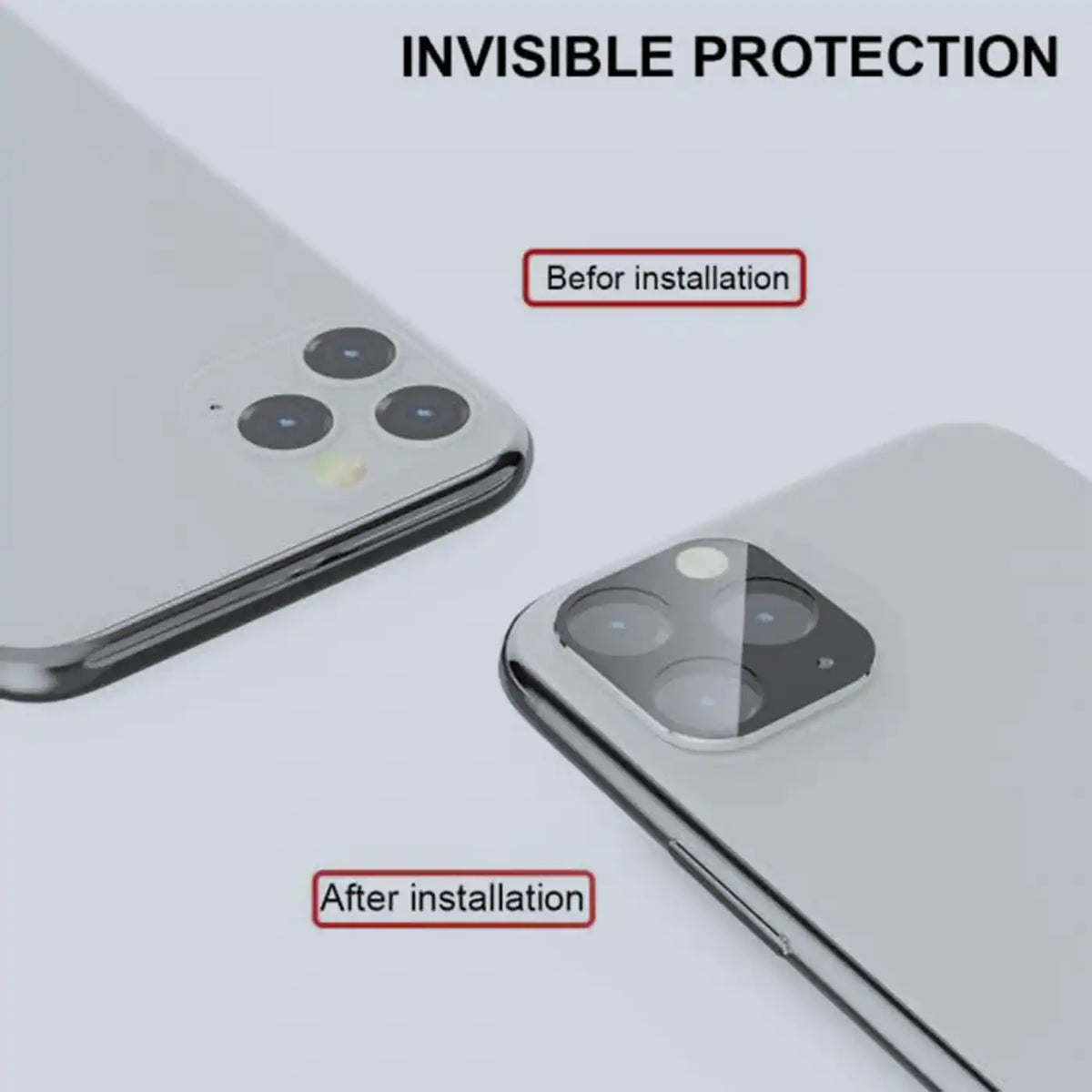 حامي عدسة الكاميرا ⁦Grip2u⁩ لجهاز ⁦iPhone 11 Pro/11 Pro Max (⁩فضي)
