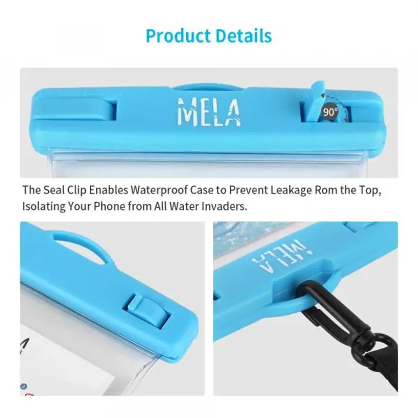 ⁦Seawag Mela Universal Smartphone Waterproof Case (Blue)⁩