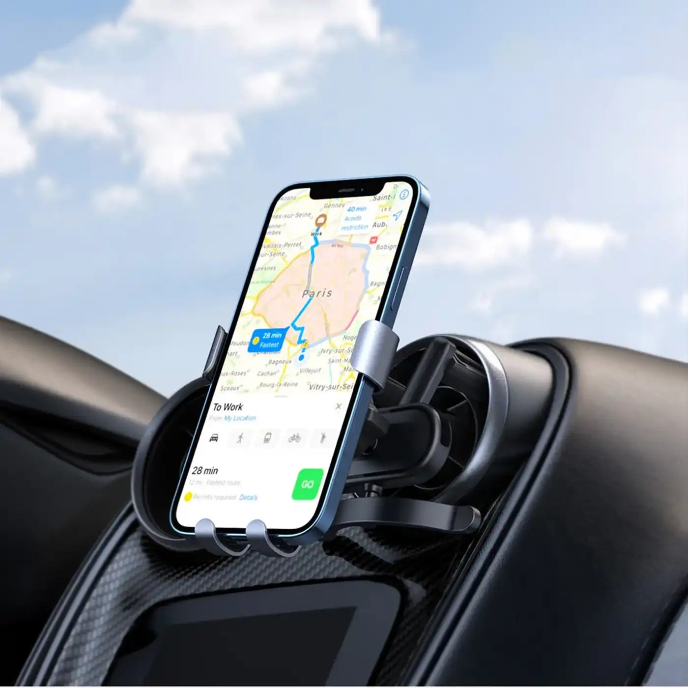 ⁦Ugreen⁩ حامِل الهاتف المحمول للسيارة المعلق على فتحة التهوية