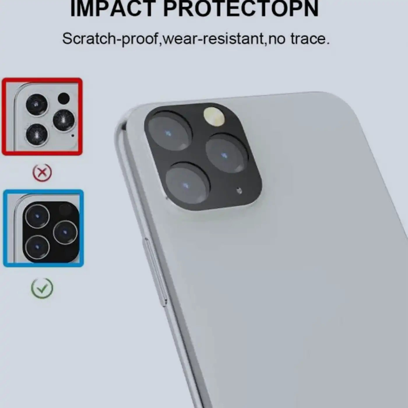 Grip2u Camera Lens Screen Protector for iPhone 11 Pro/11 Pro Max (Silver)
