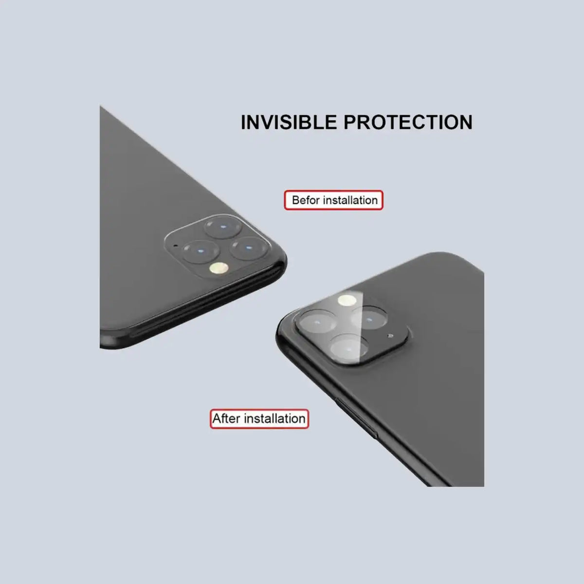 ⁦Grip2u iPhone 12 Camera Lens Screen Protector-Black⁩