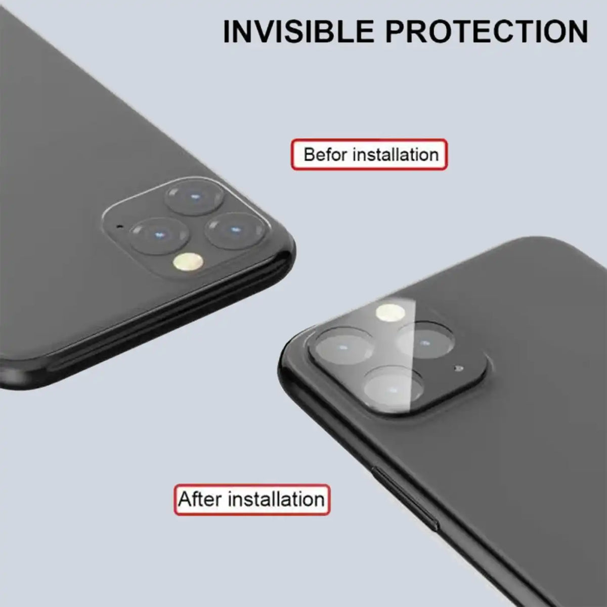 ⁦Grip2u iPhone 12 Pro Camera Lens Screen Protector-Black⁩