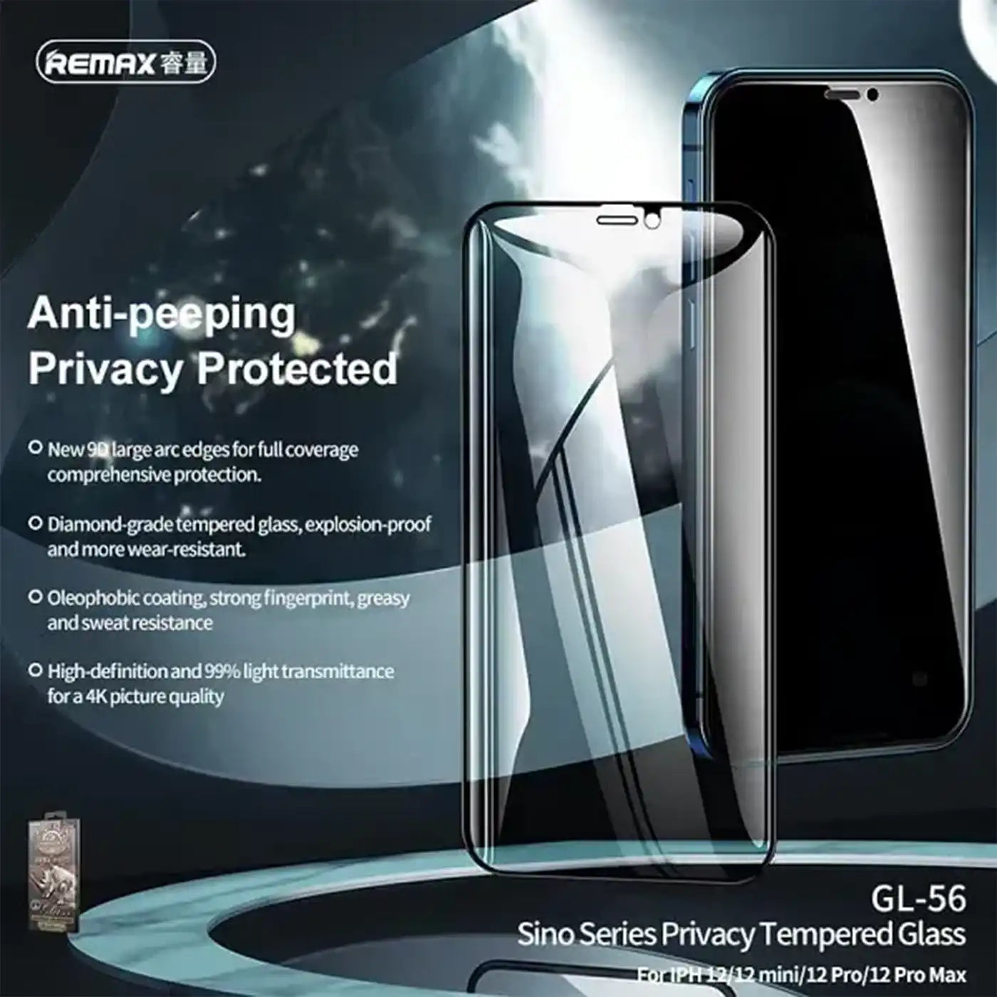 ⁦Remax Temper Glass iPhone 12 Mini Sino Series GL-56⁩
