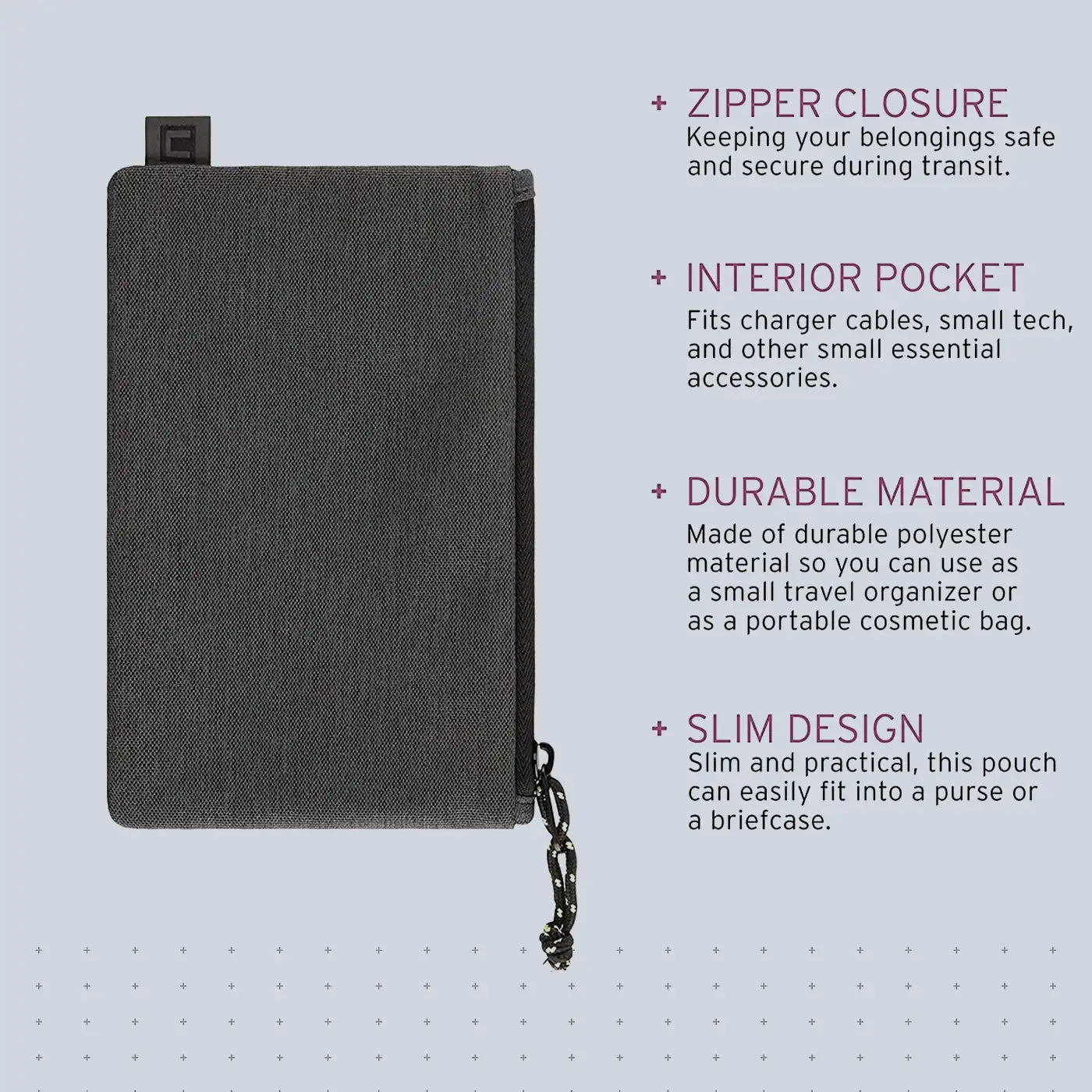 ⁦UAG Accessory Pouch U⁩, داكن رمادي - حقيبة
