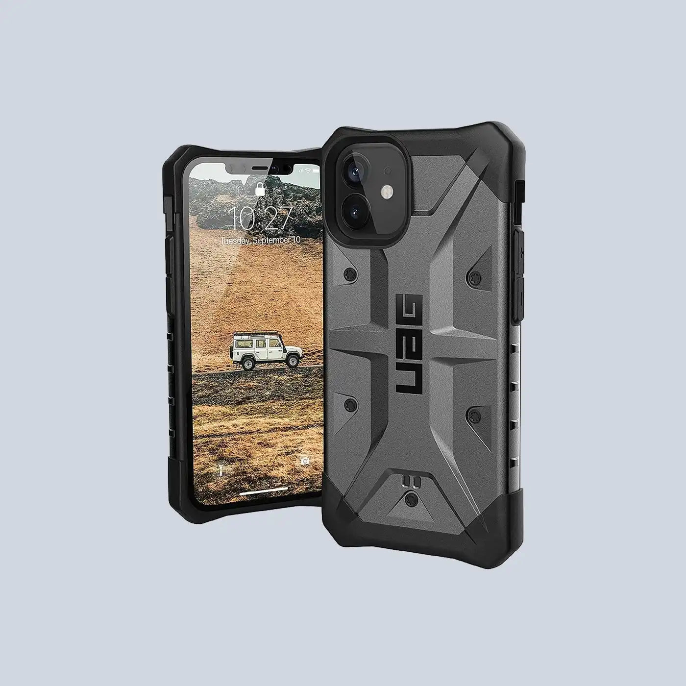 ⁦UAG - Pathfinder Case⁩ لـ ⁦Apple iPhone 12 Mini - Silver⁩