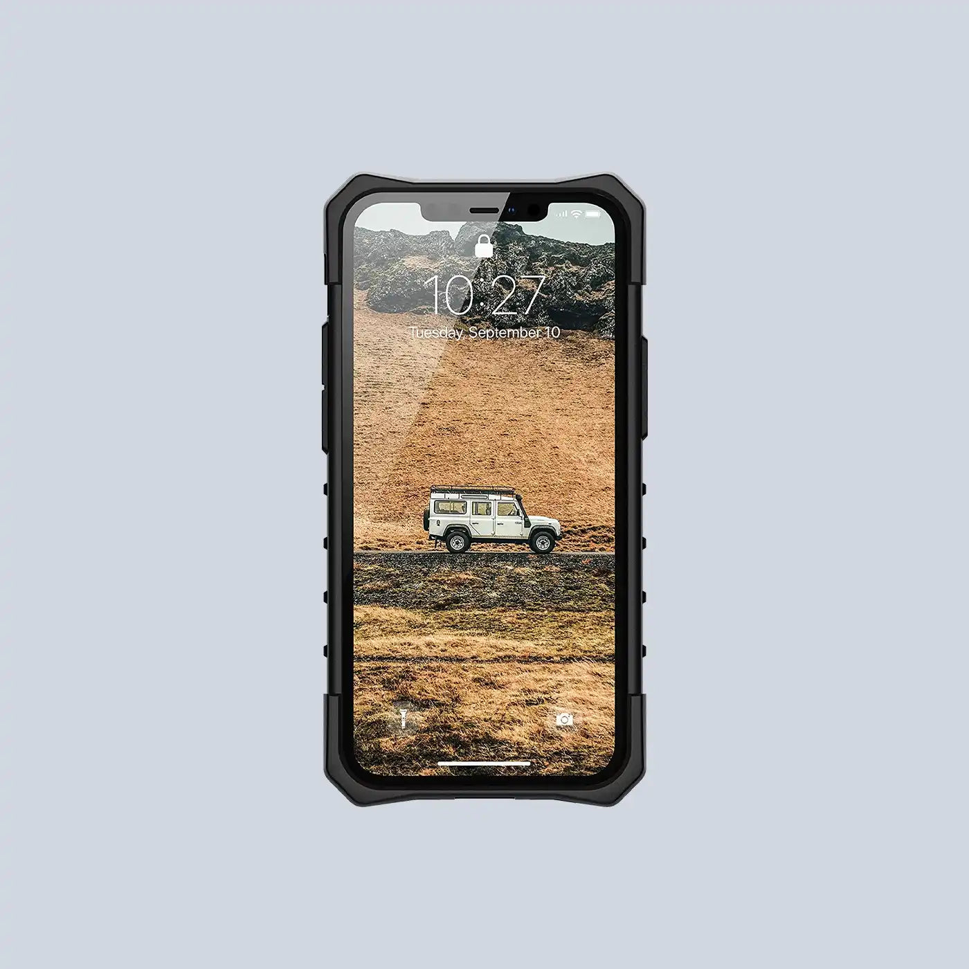 ⁦UAG - Pathfinder Case⁩ لـ ⁦Apple iPhone 12 Mini - Silver⁩
