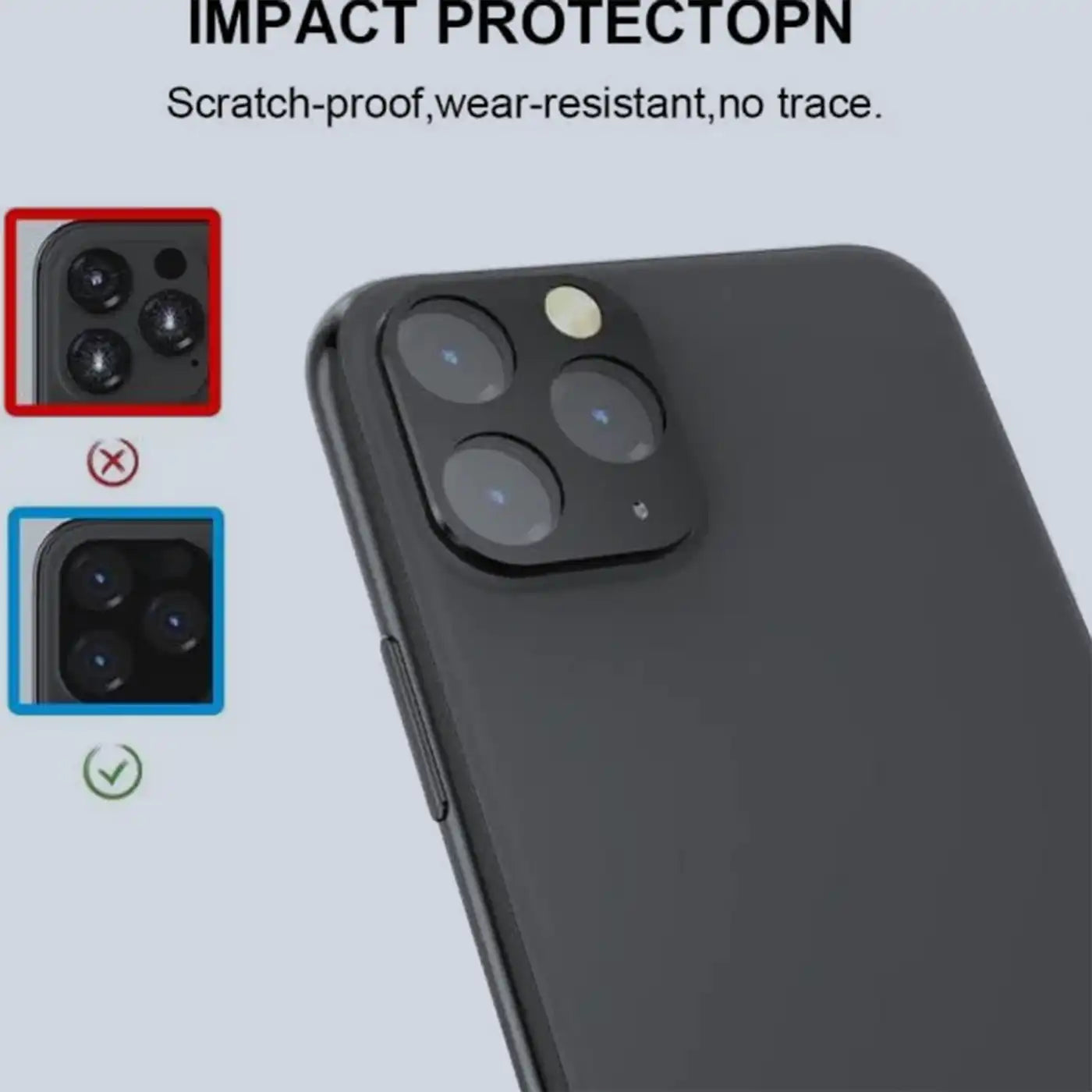⁦Grip2u Camera Lens Screen Protector for iPhone 11 Pro/11 Pro Max (Black)⁩