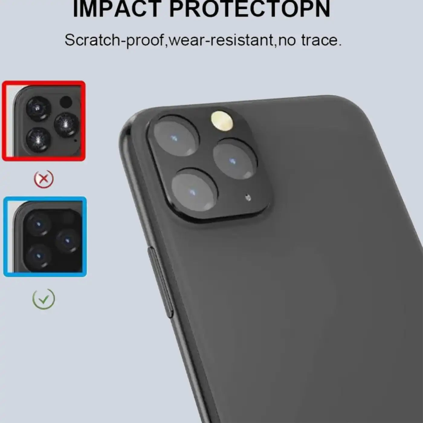 Grip2u iPhone 12 Pro Camera Lens Screen Protector-Black