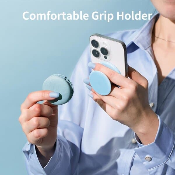 Sinjimoru M-Tap Tok Phone Grip Magnetic Silicone Sky Blue additional product image