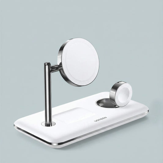 Ugreen 3-in-1 MagSafe Wireless Charging Station - White charger product photo